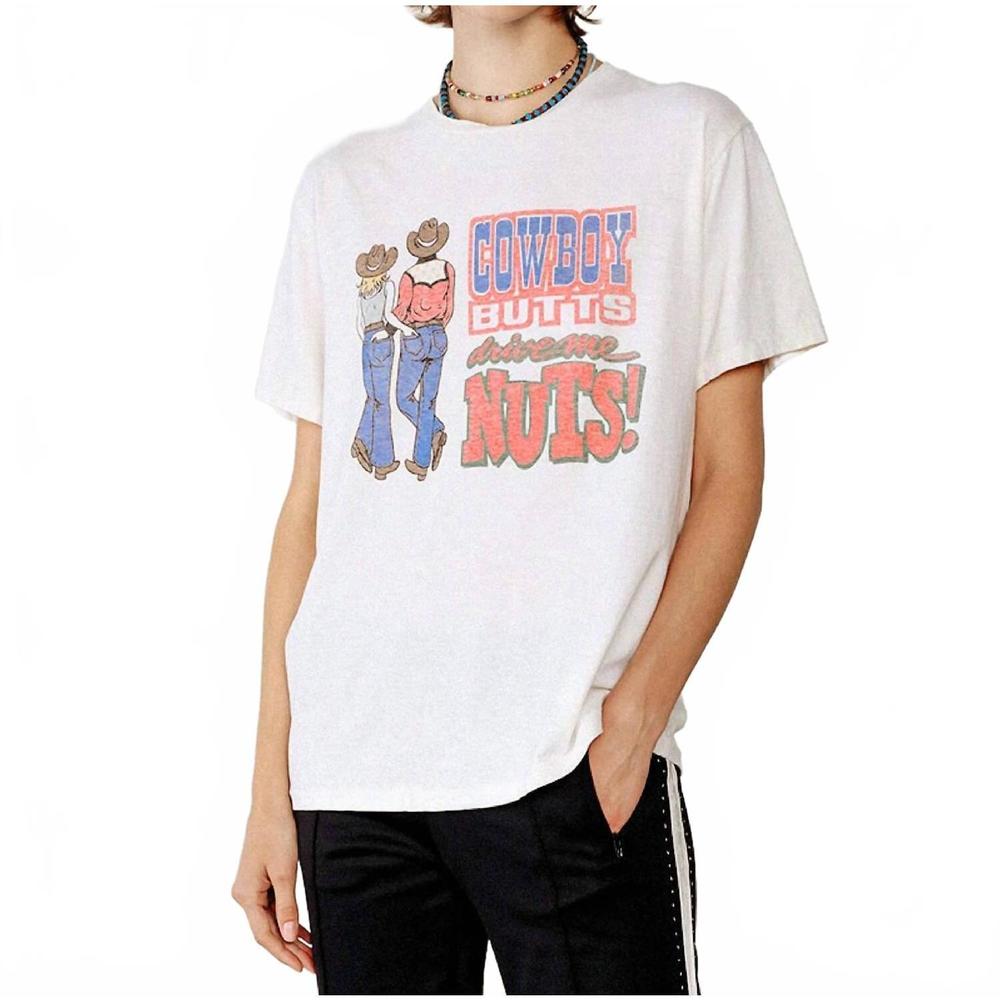 Re/Done White Graphic Short Sleeve Tee